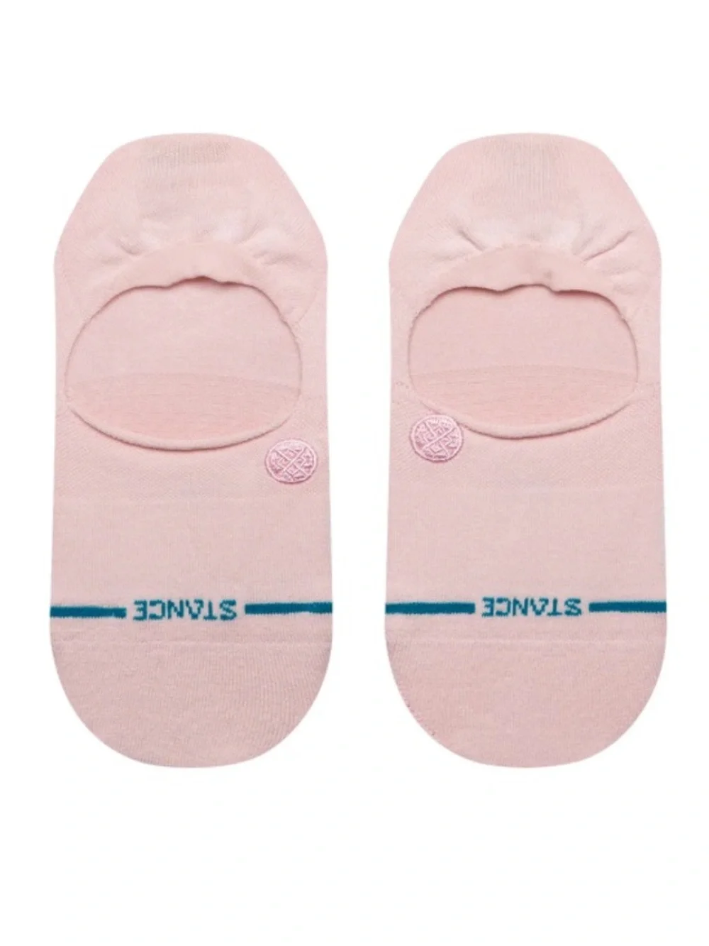 Stance ICON Women’s Casual No-Show Socks - Light Pink with Teal Accent